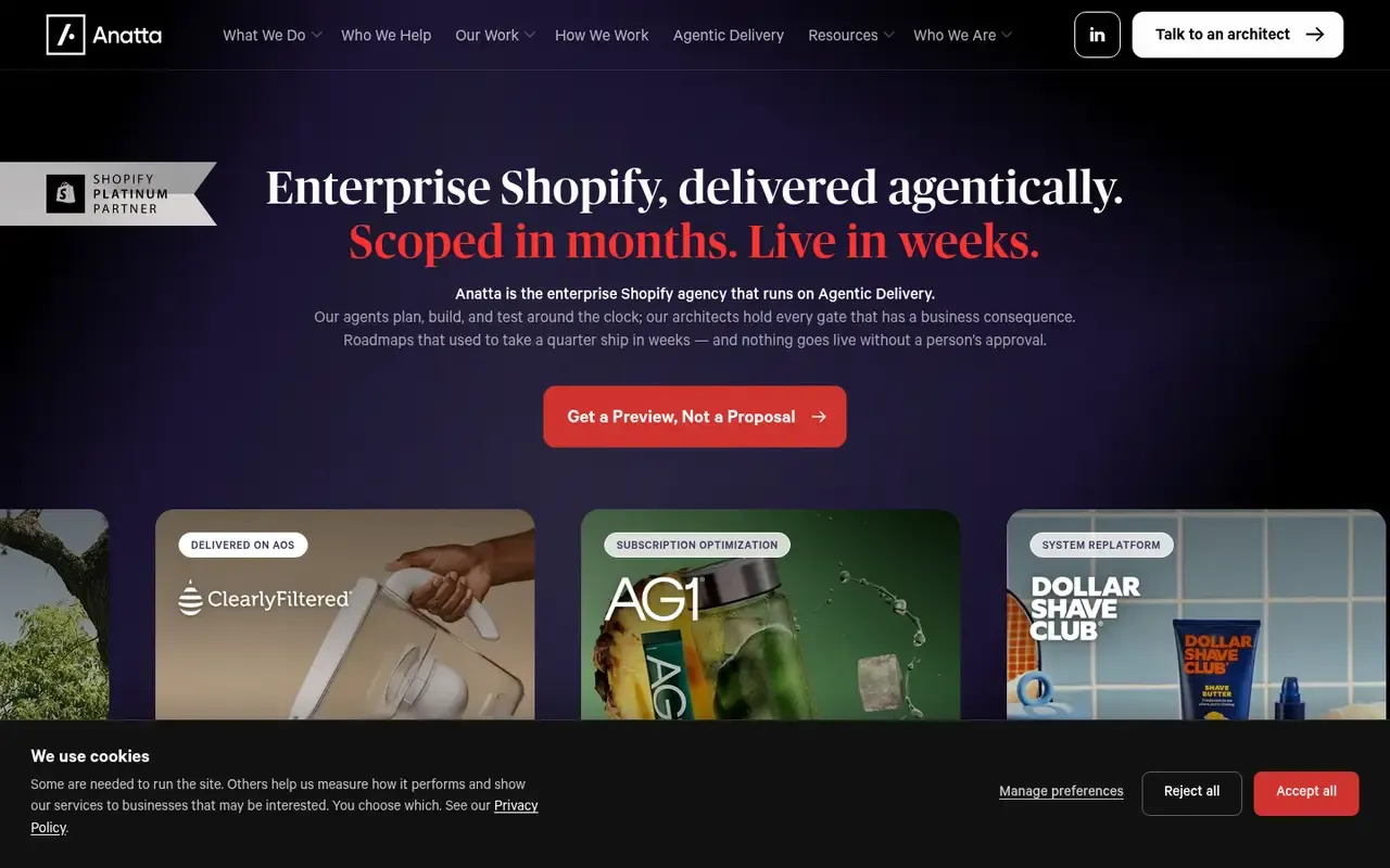 Anatta home page
