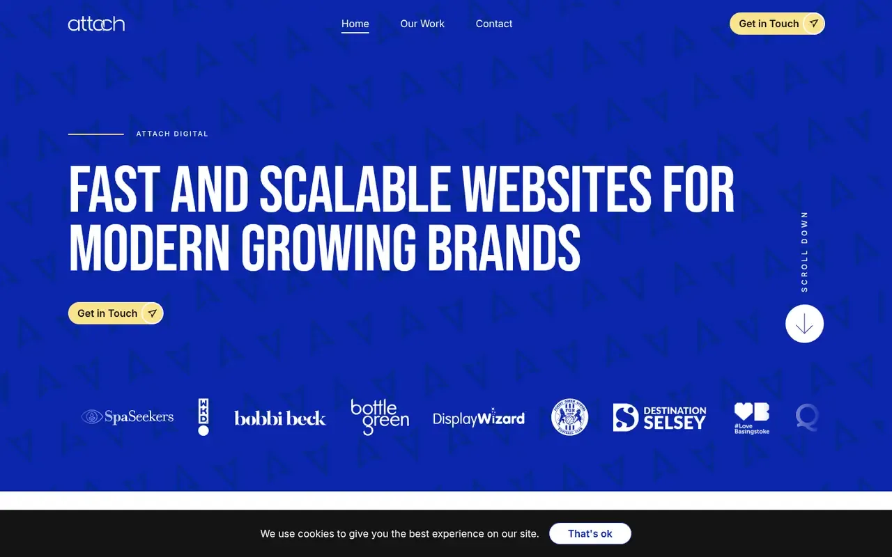 Attach Digital home page