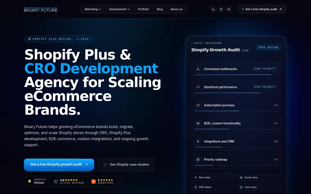 Binary Future home page