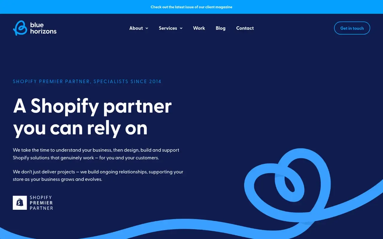 Blue Horizons home page