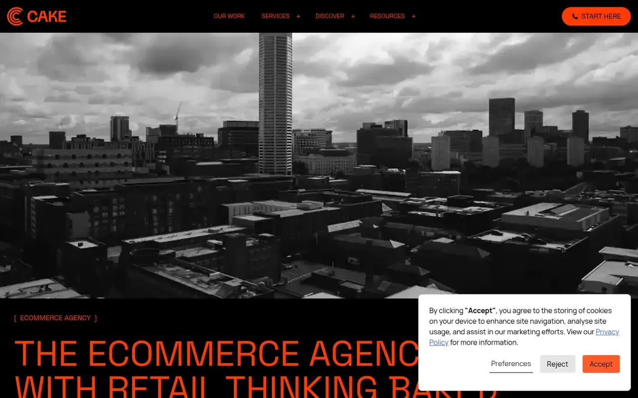 Cake Agency home page