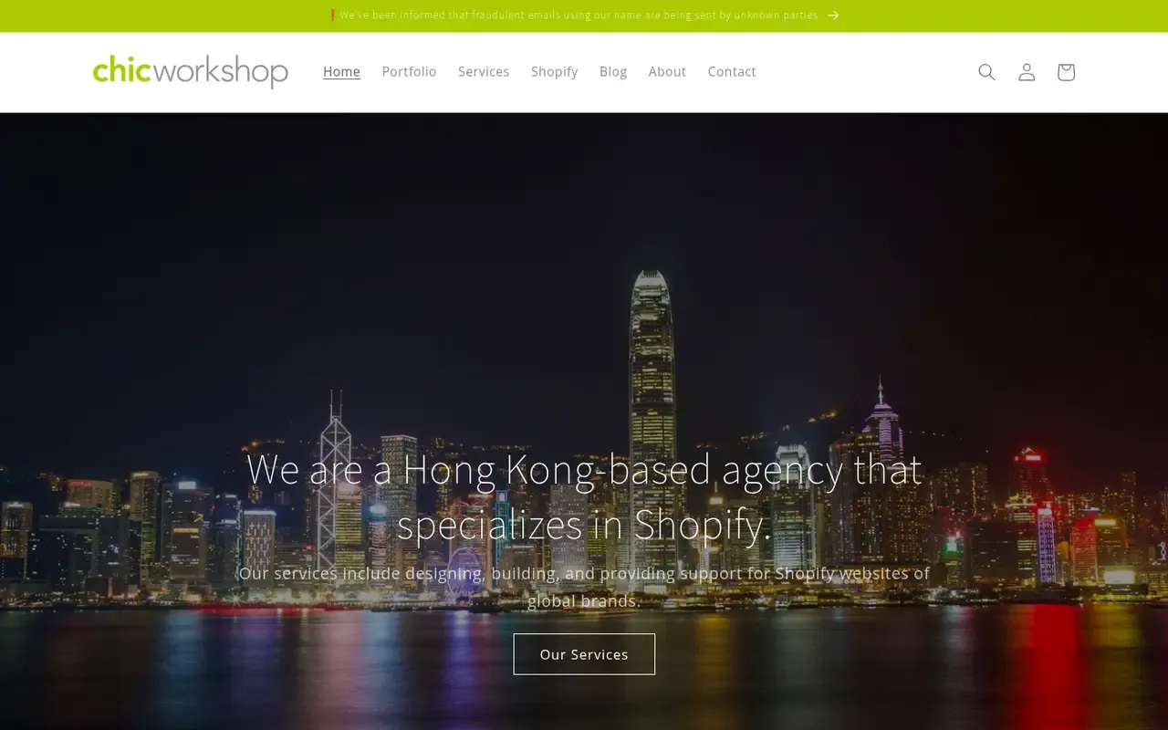Chic Workshop home page