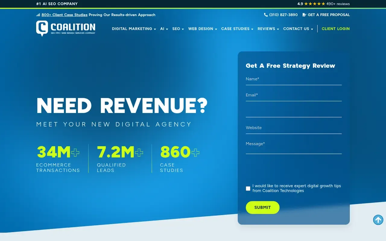 Coalition Technologies home page