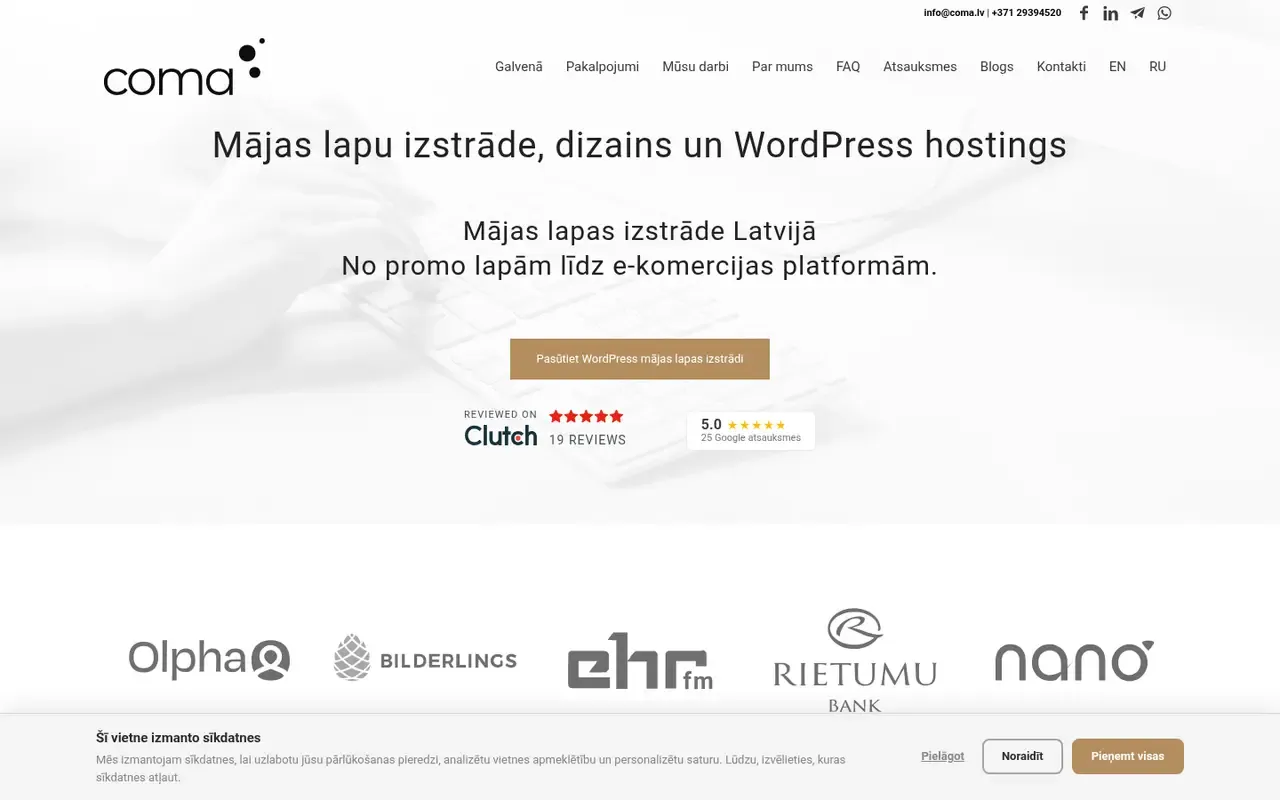 Coma home page