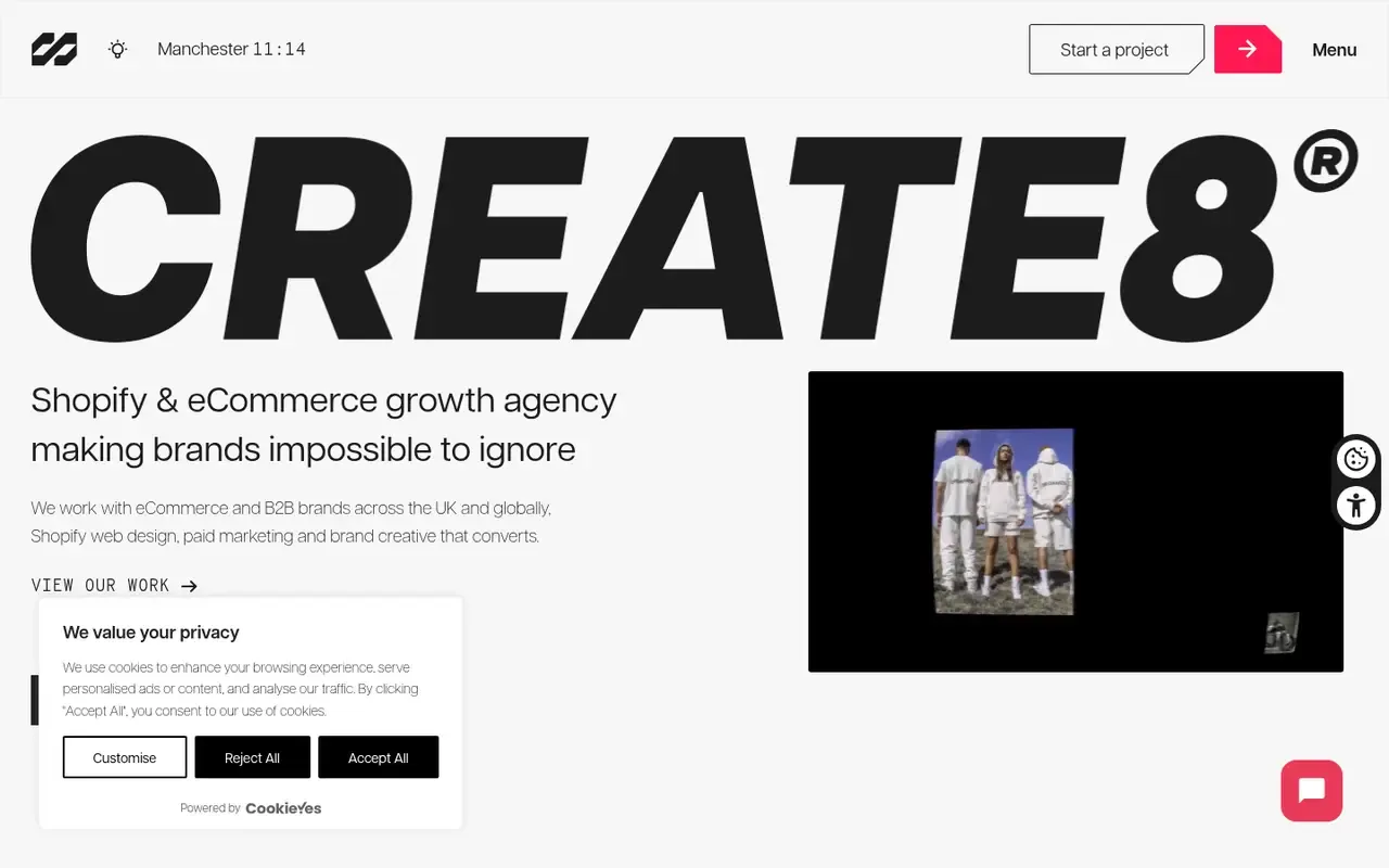 Create8 home page