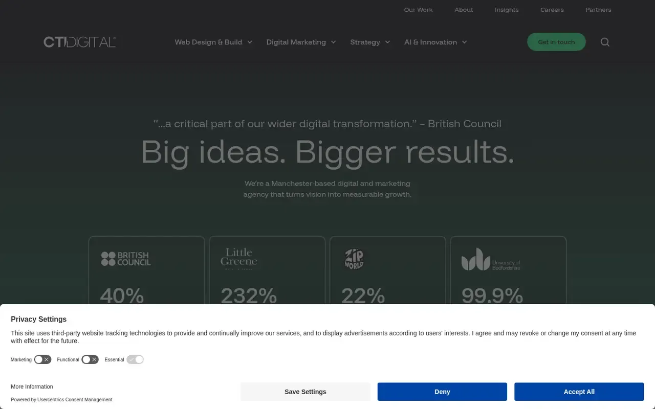 CTI Digital home page