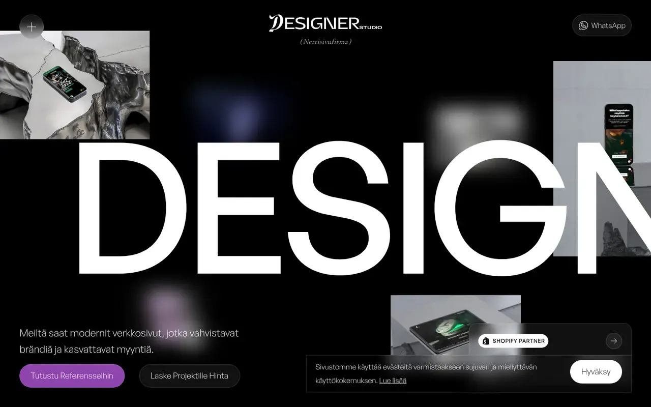 Designer Studio home page