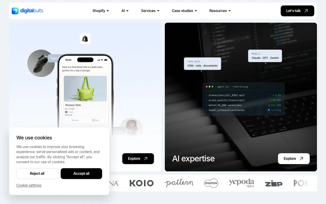 DigitalSuits home page