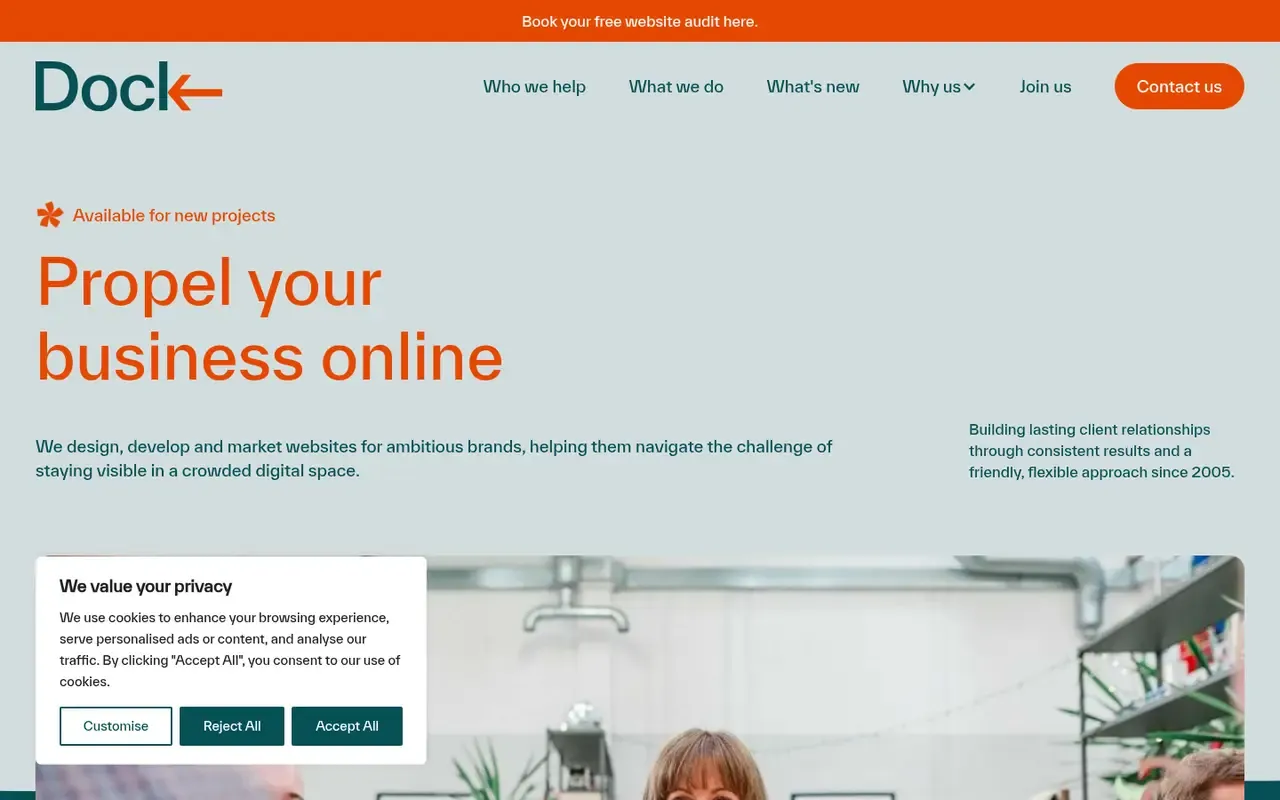Dock home page
