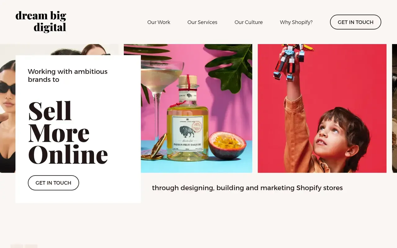 Dream Big Digital home page