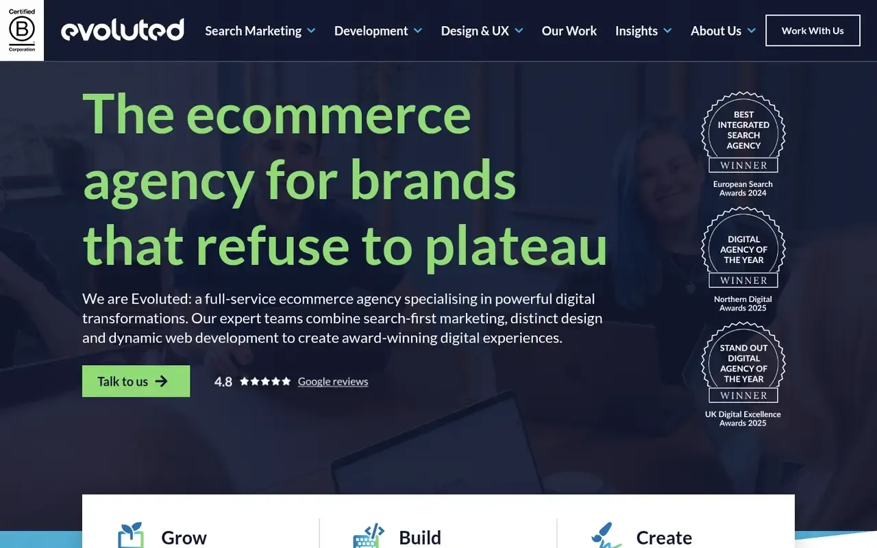 Evoluted home page