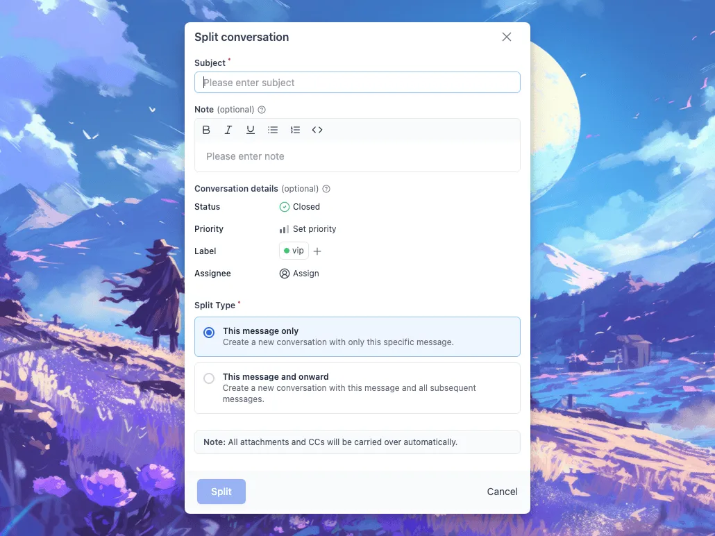 Introducing Split Conversations: Create Focused Threads With One Click
