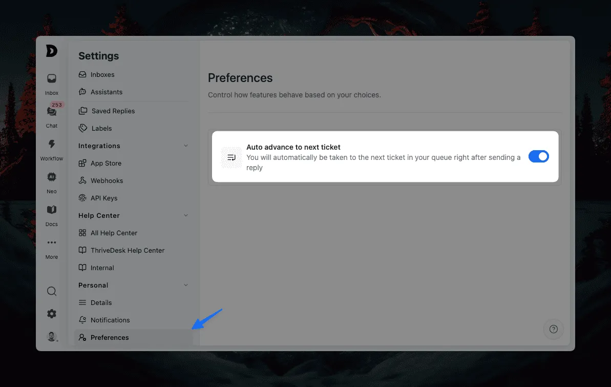 Disable Auto-Advance Ticket and Android App Update