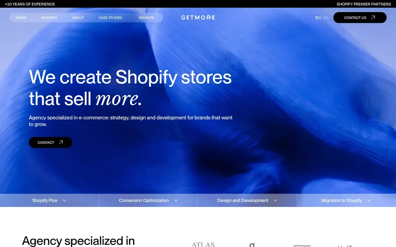 Getmore home page