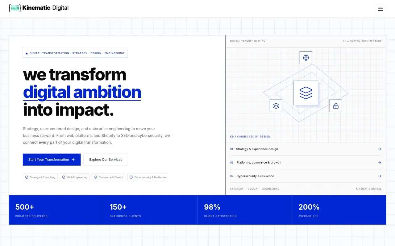 Kinematic Digital home page