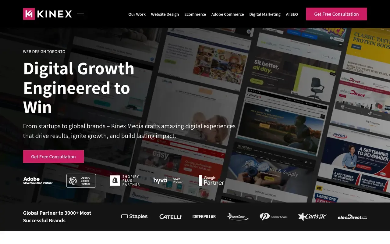Kinex Media home page