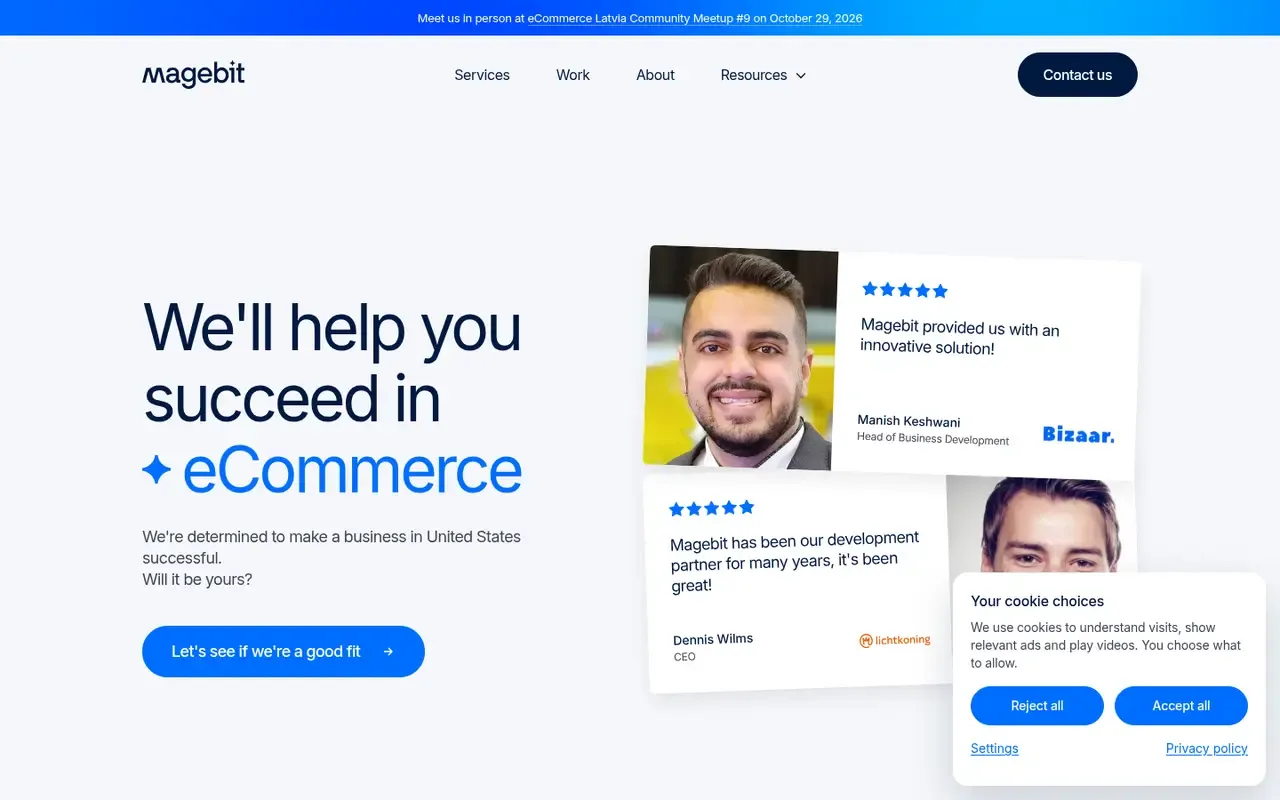 Magebit home page