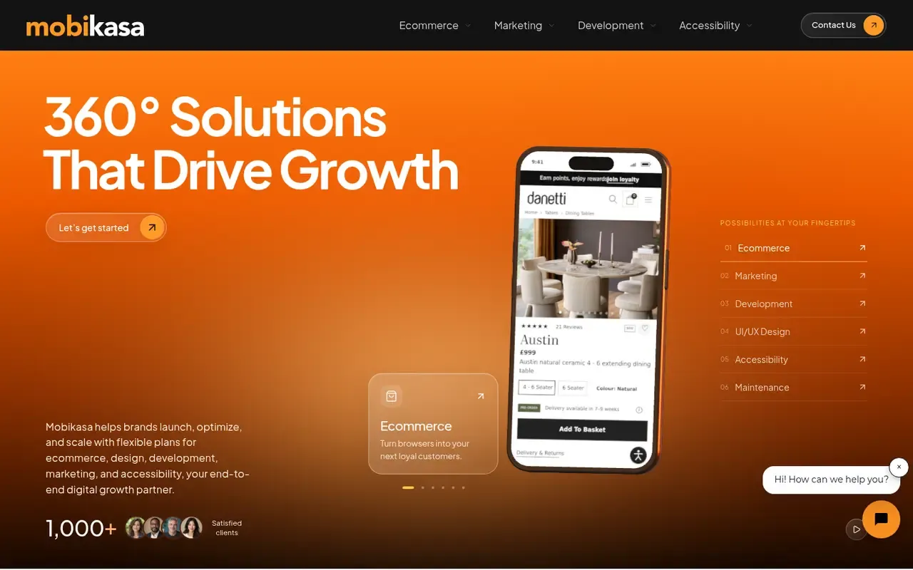 Mobikasa home page