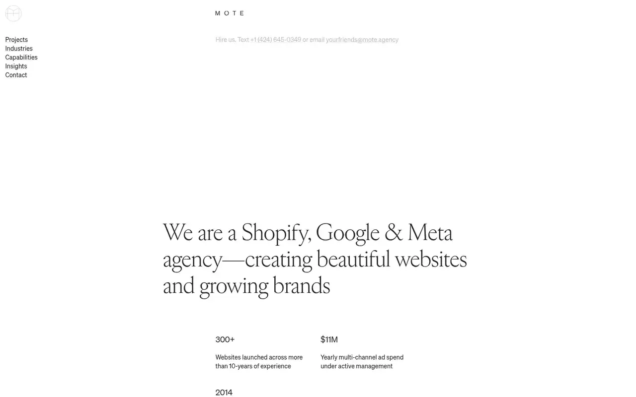 Mote home page