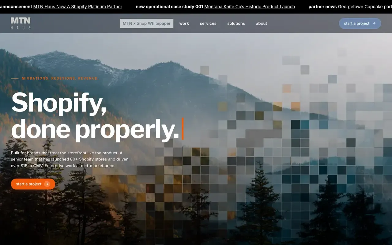 MTN Haus home page