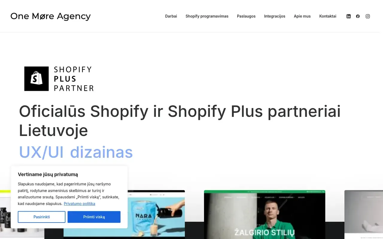 One More Agency home page