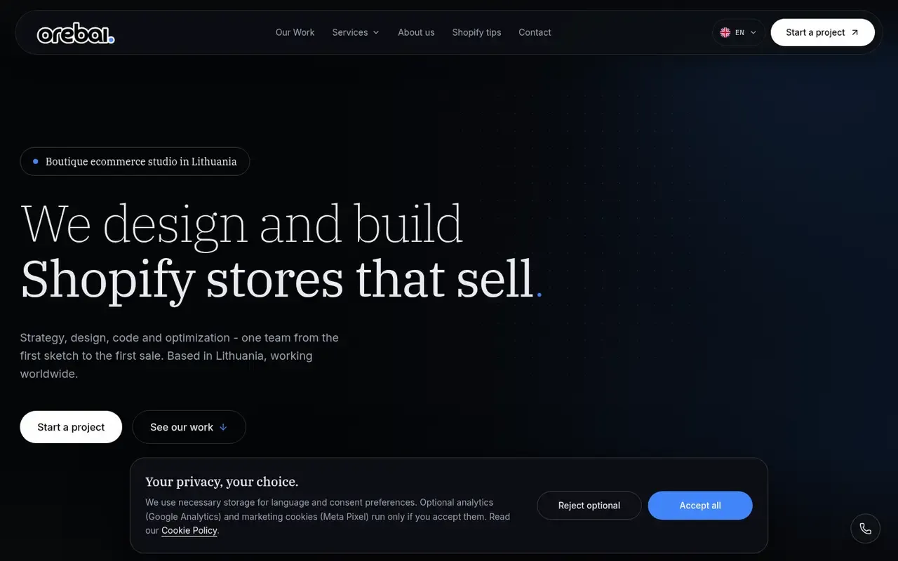 Orebai Digital home page