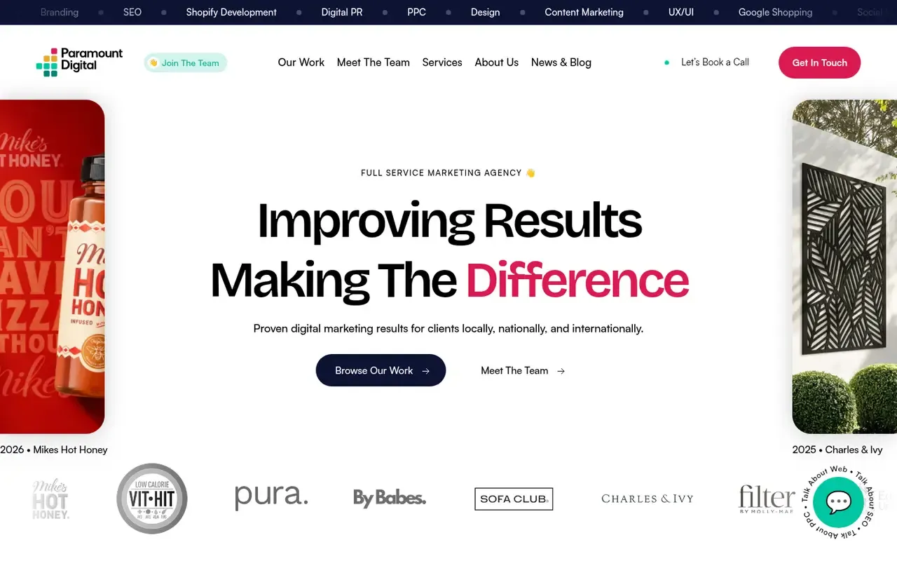 Paramount Digital home page