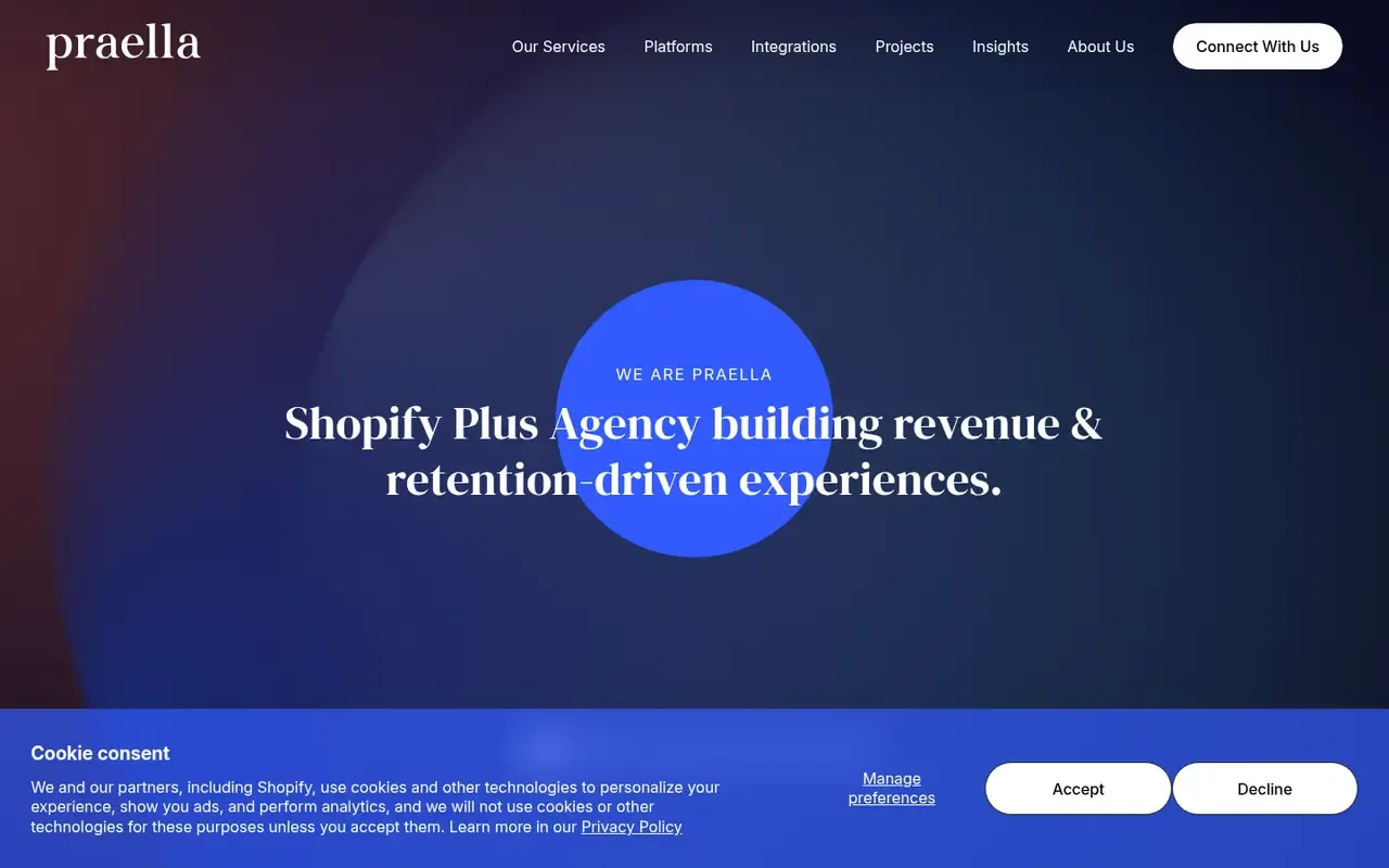 Praella home page