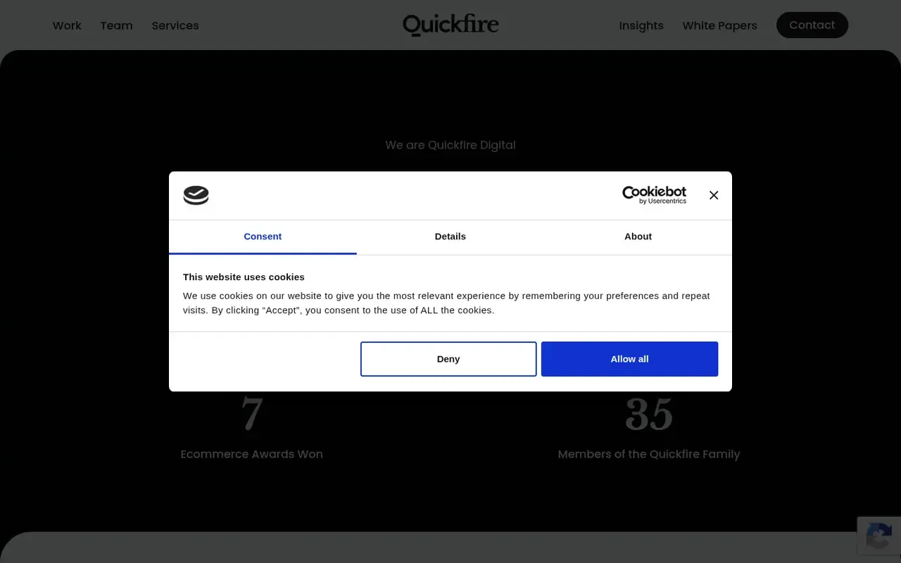 Quickfire Digital home page
