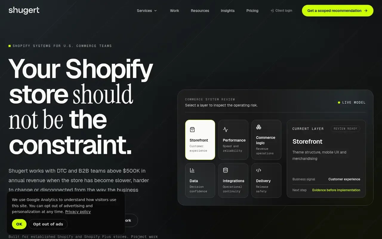 Shugert Marketing home page