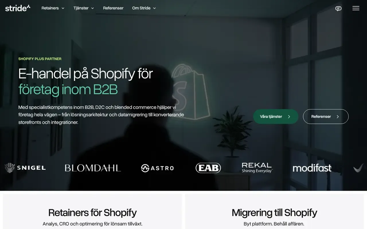 Stride home page