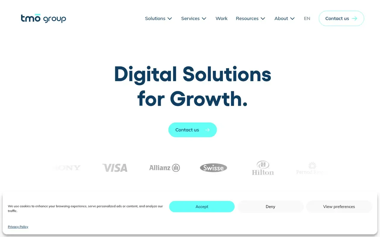 TMO Group home page