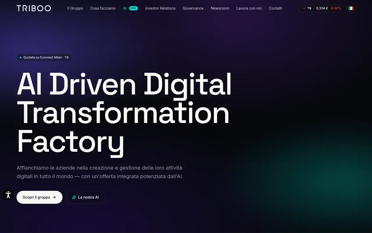 Triboo Digitale home page