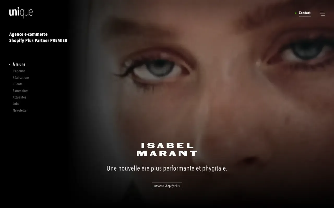 Unique Paris home page