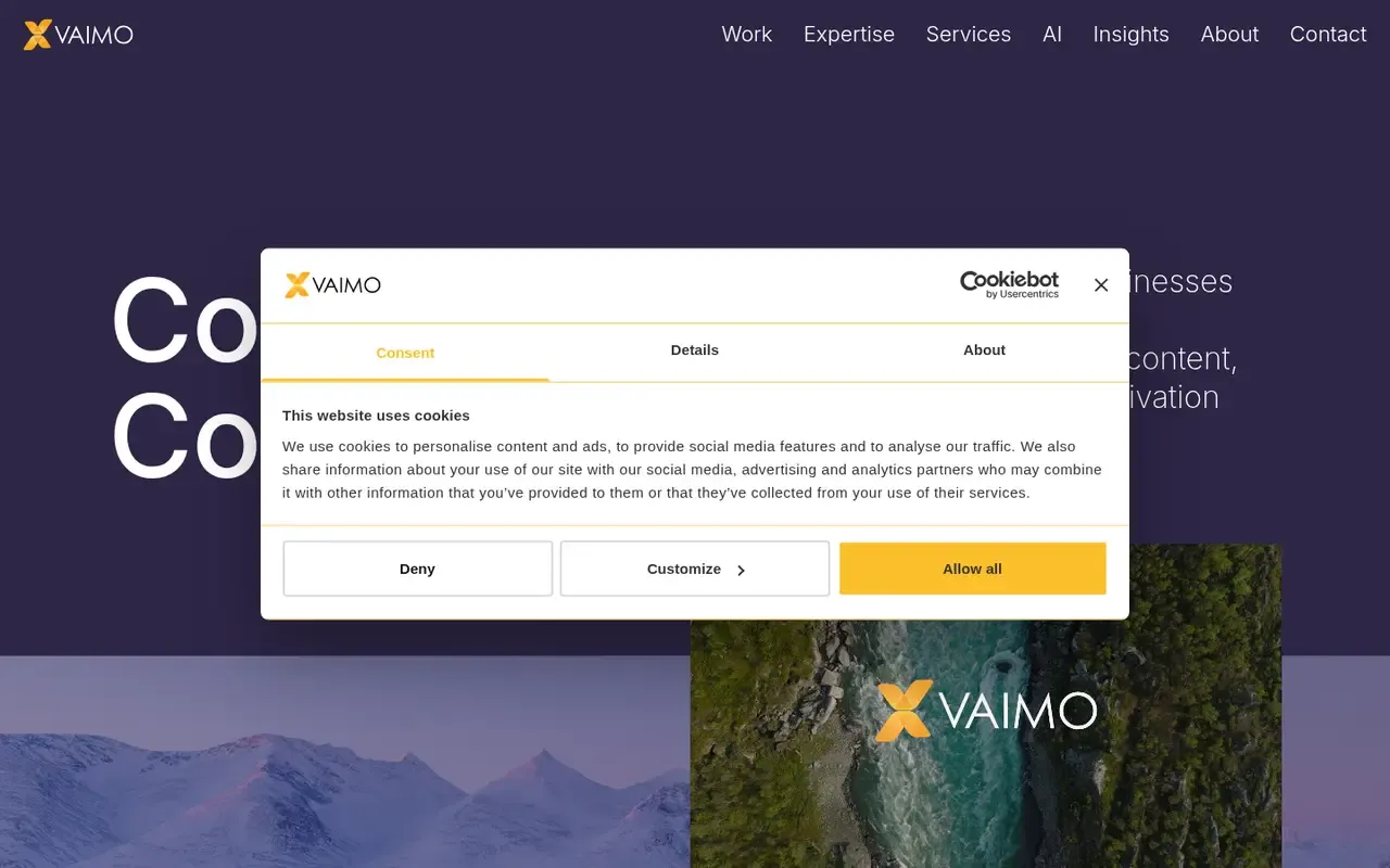 Vaimo home page