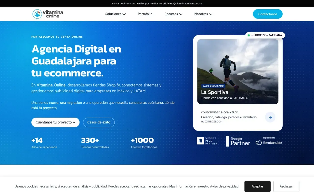Vitamina Online home page