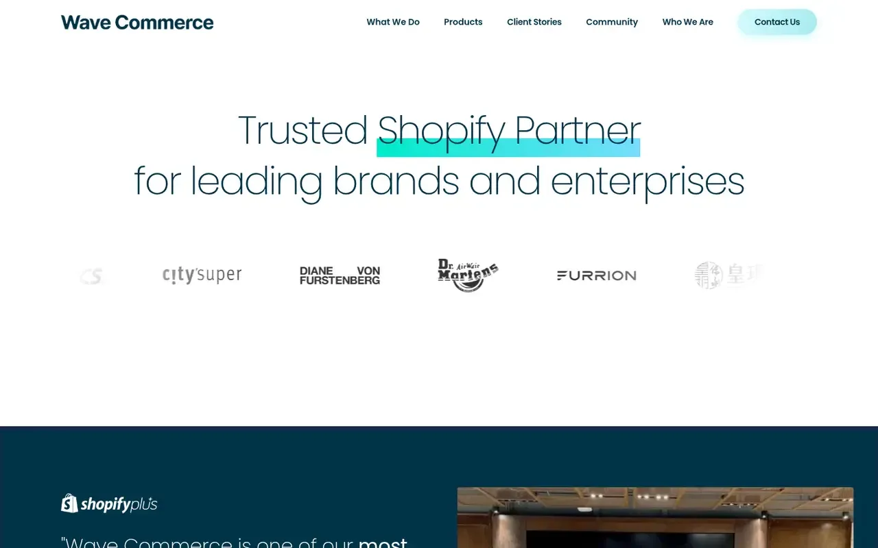 Wave Commerce home page