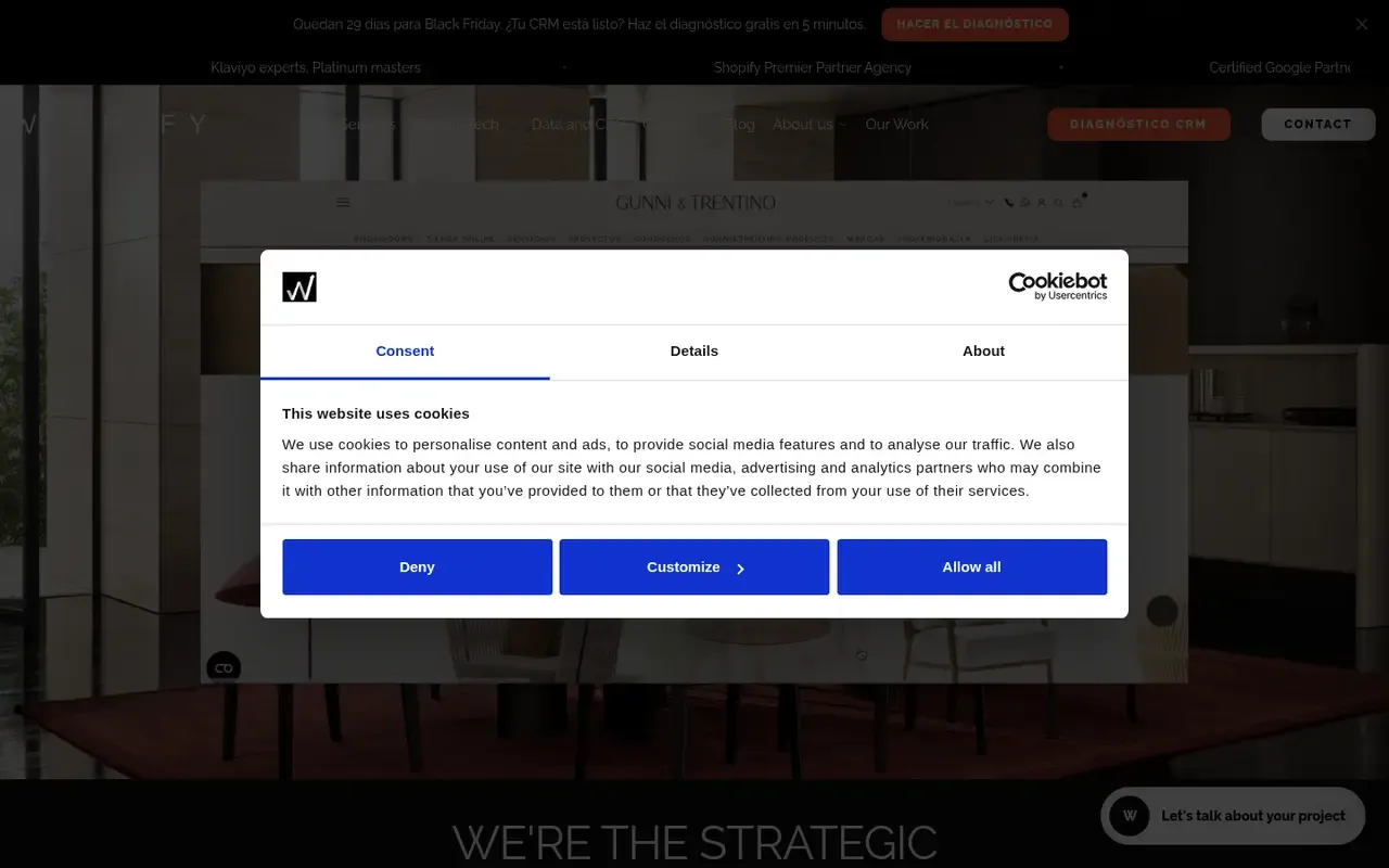 Webmefy home page