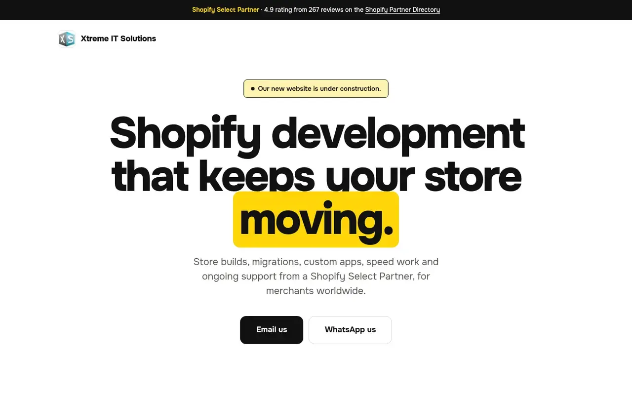 Xtreme IT Solutions home page
