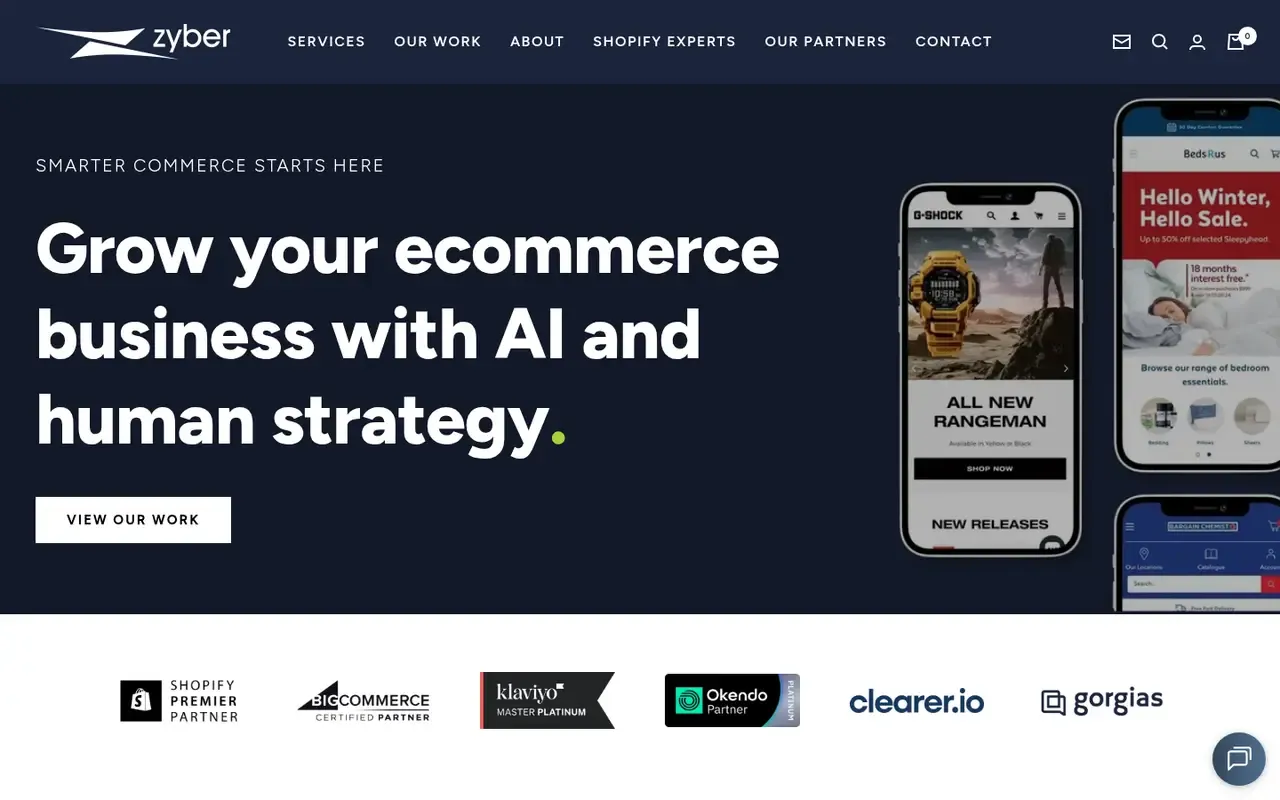 Zyber home page