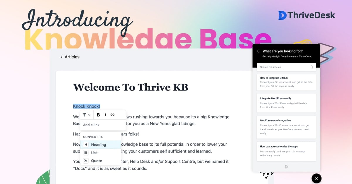 Base de conocimientos de ThriveDesk