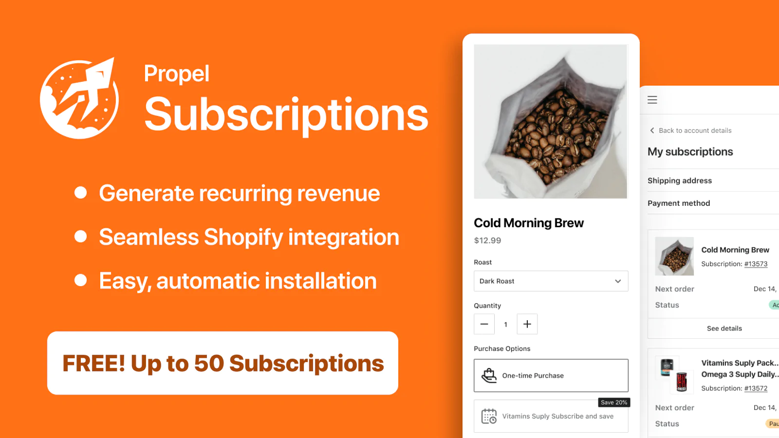 Subscriptions Recurring Orders