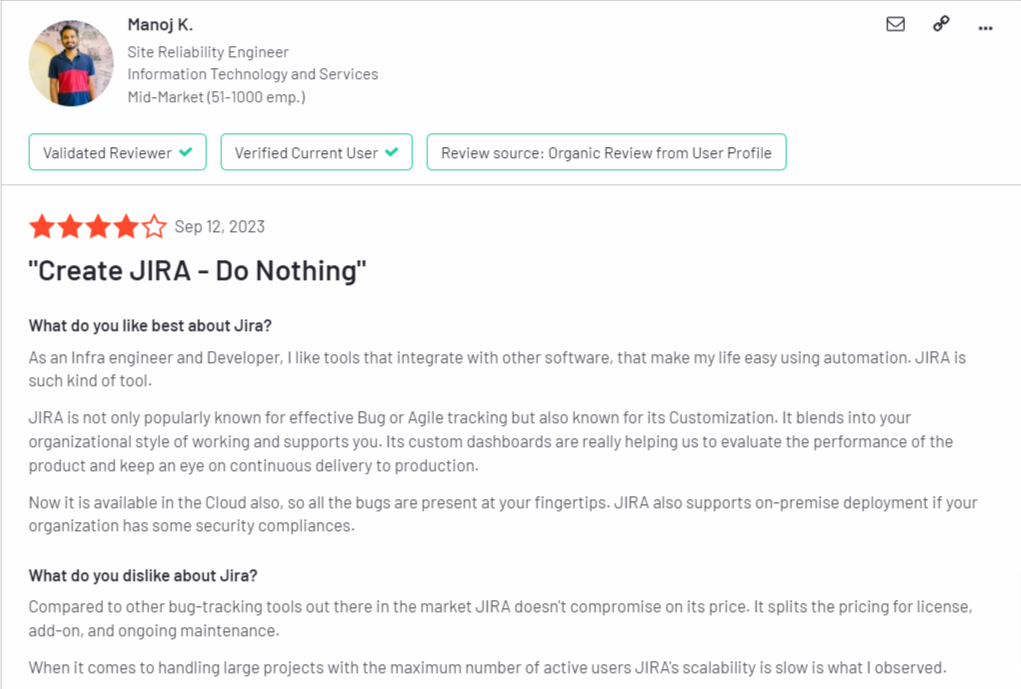 Jira User Review