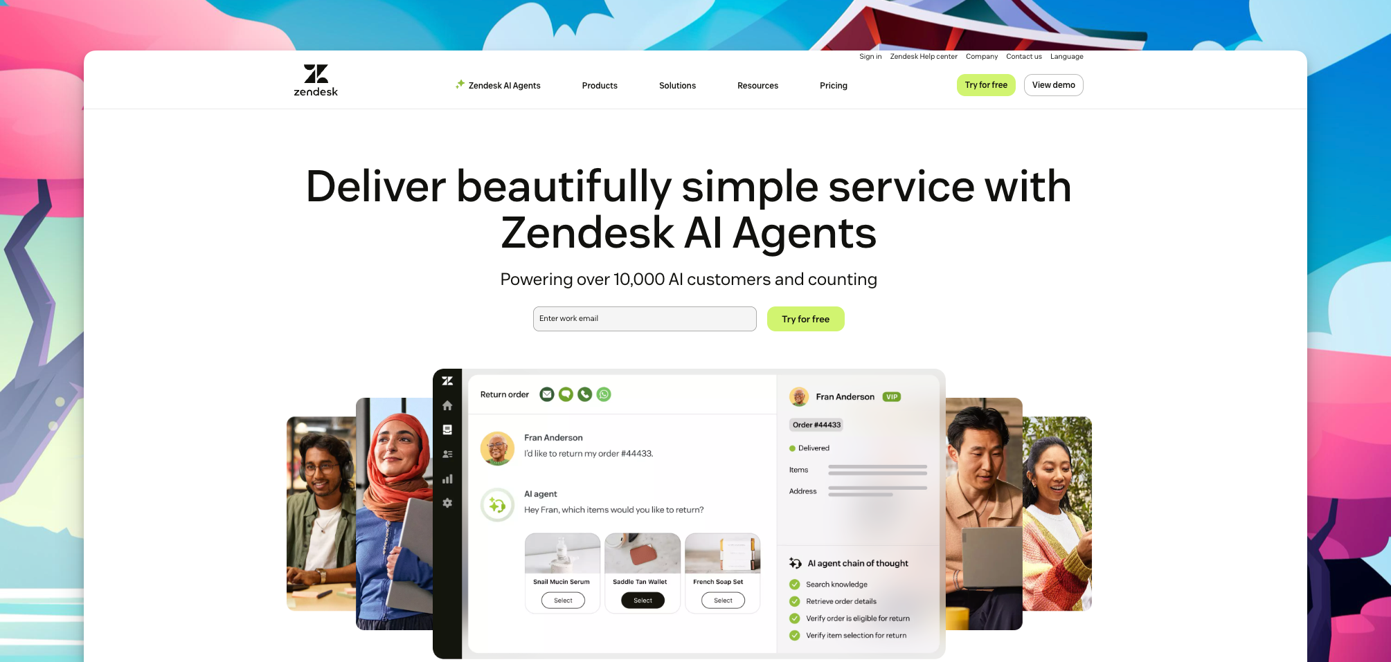 Zendesk website