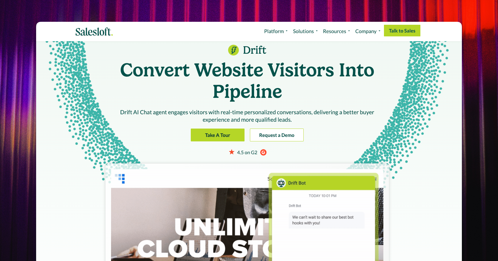 AI Chatbot engaging website visitors for lead generation and conversion on ThriveDesk platform.