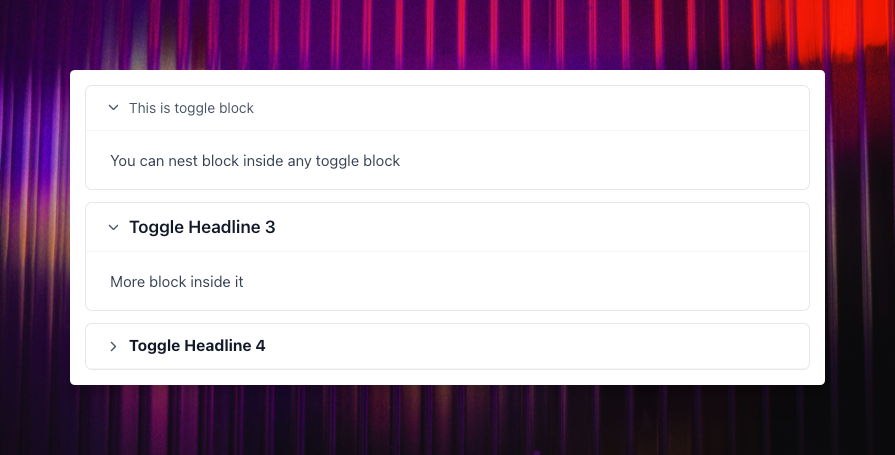kb toggle block - ThriveDesk