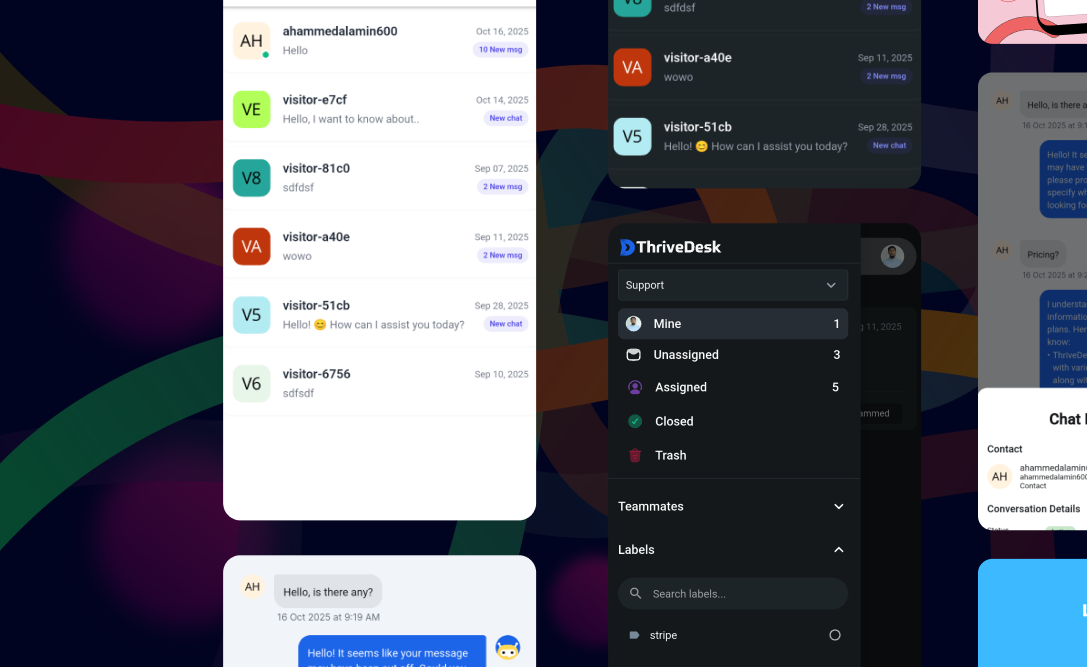 Effortless customer support platform featuring integrated live chat, ticket management, and team collaboration tools for seamless business communication.